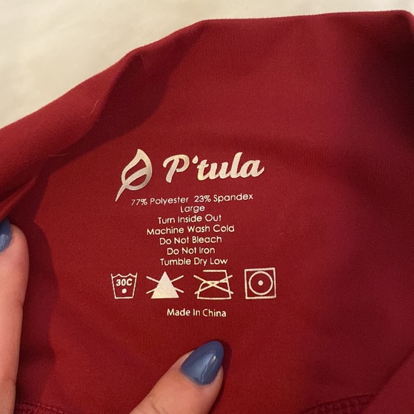 Ptula Cabernet red leggings size L - Picture 4 of 4